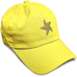 imageCustom Soft Baseball Cap Gold Starfish Embroidery Ocean and Twill Cotton Dad Hats for Men WomenYellow Design Only