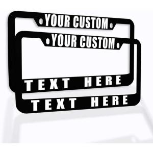 imageSpeedy Pros Funny License Plate Frame Custom Personalized Text Zinc Cute Car Accessories License Plate Holder Black 2 Holes 1 FrameBlack 2 Holes
