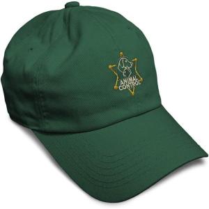 imageSoft Baseball Cap Animal Control A Embroidery Police Officer Animal Control Cotton Dad Hats for Men ampamp WomenForest Green Design Only