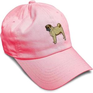 imageSoft Baseball Cap Pug Dog A Embroidery Dogs Pug Twill Cotton Wolf Dad Hats for Men ampamp WomenCoral Design Only