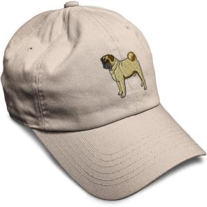 imageSoft Baseball Cap Pug Dog A Embroidery Dogs Pug Twill Cotton Wolf Dad Hats for Men ampamp WomenStone Design Only