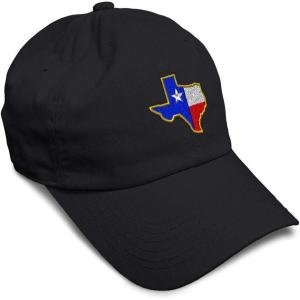 imageSoft Baseball Cap Texas State Flag Map A Embroidery Flags State Cotton Country Dad Hats for Men ampamp WomenBlack Design Only