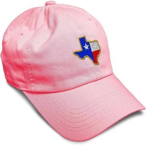 imageSoft Baseball Cap Texas State Flag Map A Embroidery Flags State Cotton Country Dad Hats for Men ampamp WomenCoral Design Only