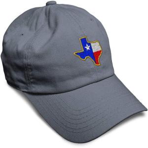 imageSoft Baseball Cap Texas State Flag Map A Embroidery Flags State Cotton Country Dad Hats for Men ampamp WomenDark Grey Design Only