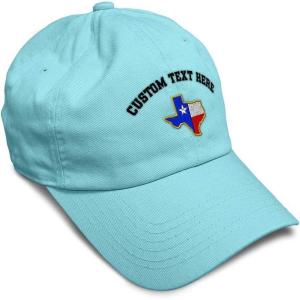 imageSoft Baseball Cap Texas State Flag Map A Embroidery Flags State Cotton Country Dad Hats for Men ampamp WomenMint Personalized Text Here
