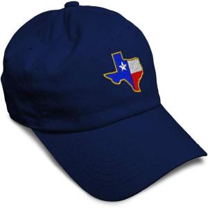 imageSoft Baseball Cap Texas State Flag Map A Embroidery Flags State Cotton Country Dad Hats for Men ampamp WomenNavy Design Only