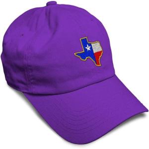 imageSoft Baseball Cap Texas State Flag Map A Embroidery Flags State Cotton Country Dad Hats for Men ampamp WomenPurple Design Only