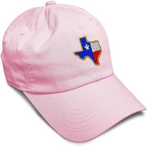 imageSoft Baseball Cap Texas State Flag Map A Embroidery Flags State Cotton Country Dad Hats for Men ampamp WomenSoft Pink Design Only