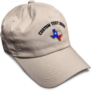 imageSoft Baseball Cap Texas State Flag Map A Embroidery Flags State Cotton Country Dad Hats for Men ampamp WomenStone Personalized Text Here