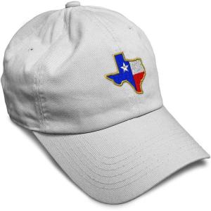 imageSoft Baseball Cap Texas State Flag Map A Embroidery Flags State Cotton Country Dad Hats for Men ampamp WomenWhite Design Only