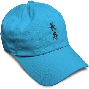 imageSpeedy Pros Soft Baseball Cap Long Life Japanese Kanji Grey Symbols Cotton Embroidered Dad Hats for Men ampamp WomenAqua Design Only