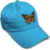 imageSoft Baseball Cap Monarch Butterfly Embroidery Insects Butterfly Embroidery Cotton Dad Hats for Men ampamp WomenAqua Design Only