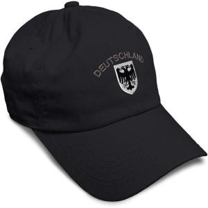 imageSoft Baseball Cap Deutschland Black German Eagle Flags World Cup Soccer Cotton Dad Hats for Men ampamp WomenBlack Design Only