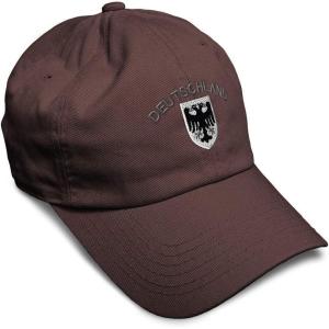 imageSoft Baseball Cap Deutschland Black German Eagle Flags World Cup Soccer Cotton Dad Hats for Men ampamp WomenBrown Design Only