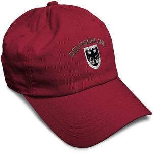 imageSoft Baseball Cap Deutschland Black German Eagle Flags World Cup Soccer Cotton Dad Hats for Men ampamp WomenBurgundy Design Only