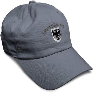 imageSoft Baseball Cap Deutschland Black German Eagle Flags World Cup Soccer Cotton Dad Hats for Men ampamp WomenDark Grey Design Only