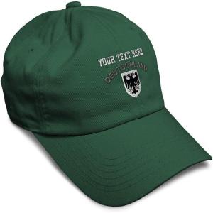 imageSoft Baseball Cap Deutschland Black German Eagle Flags World Cup Soccer Cotton Dad Hats for Men ampamp WomenForest Green Personalized Text Here