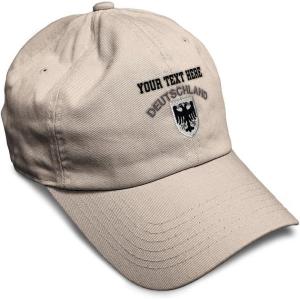 imageSoft Baseball Cap Deutschland Black German Eagle Flags World Cup Soccer Cotton Dad Hats for Men ampamp WomenStone Personalized Text Here