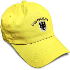 imageSoft Baseball Cap Deutschland Black German Eagle Flags World Cup Soccer Cotton Dad Hats for Men ampamp WomenYellow Design Only