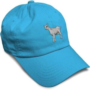 imageSoft Baseball Cap Saanen Goat Embroidery Farm Animals Cotton Red Tractor Dad Hats for Men ampamp WomenAqua Design Only