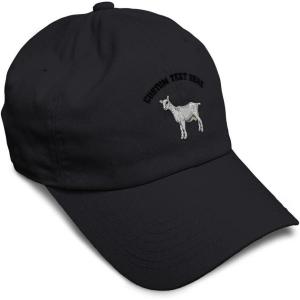 imageSoft Baseball Cap Saanen Goat Embroidery Farm Animals Cotton Red Tractor Dad Hats for Men ampamp WomenBlack Personalized Text Here
