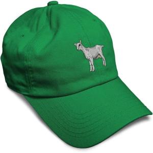 imageSoft Baseball Cap Saanen Goat Embroidery Farm Animals Cotton Red Tractor Dad Hats for Men ampamp WomenKelly Green Design Only