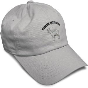 imageSoft Baseball Cap Saanen Goat Embroidery Farm Animals Cotton Red Tractor Dad Hats for Men ampamp WomenLight Grey Personalized Text Here