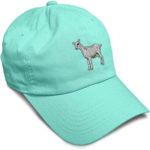 imageSoft Baseball Cap Saanen Goat Embroidery Farm Animals Cotton Red Tractor Dad Hats for Men ampamp WomenMint Design Only