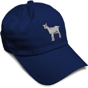 imageSoft Baseball Cap Saanen Goat Embroidery Farm Animals Cotton Red Tractor Dad Hats for Men ampamp WomenNavy Design Only