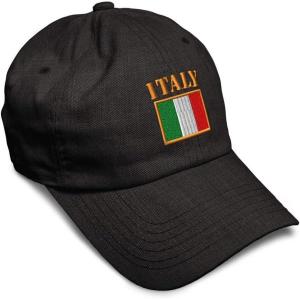 imageSpeedy Pros Soft Baseball Cap Italy Flag Embroidery Flags World Cup Soccer Cotton Embroidered Dad Hats for Men ampamp WomenDark Denim Design Only