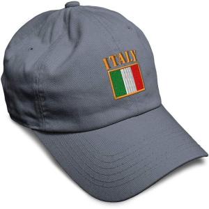 imageSpeedy Pros Soft Baseball Cap Italy Flag Embroidery Flags World Cup Soccer Cotton Embroidered Dad Hats for Men ampamp WomenDark Grey Design Only