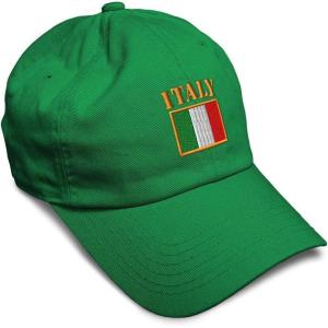 imageSpeedy Pros Soft Baseball Cap Italy Flag Embroidery Flags World Cup Soccer Cotton Embroidered Dad Hats for Men ampamp WomenKelly Green Design Only
