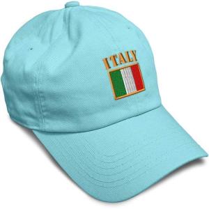 imageSpeedy Pros Soft Baseball Cap Italy Flag Embroidery Flags World Cup Soccer Cotton Embroidered Dad Hats for Men ampamp WomenMint Design Only