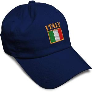 imageSpeedy Pros Soft Baseball Cap Italy Flag Embroidery Flags World Cup Soccer Cotton Embroidered Dad Hats for Men ampamp WomenNavy Design Only