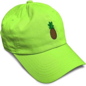 imageSpeedy Pros Soft Baseball Cap Pineapple Embroidery Fruit Pineapple Embroidery Design Cotton Dad Hats for Men ampamp WomenLime Design Only