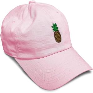 imageSpeedy Pros Soft Baseball Cap Pineapple Embroidery Fruit Pineapple Embroidery Design Cotton Dad Hats for Men ampamp WomenSoft Pink Design Only