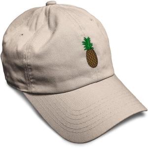 imageSpeedy Pros Soft Baseball Cap Pineapple Embroidery Fruit Pineapple Embroidery Design Cotton Dad Hats for Men ampamp WomenStone Design Only