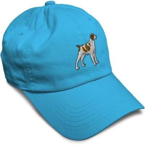 imageSoft Baseball Cap Brittany Spaniel Embroidery Dogs Brittany Spaniel Cotton Grouse Dad Hats for Men ampamp WomenAqua Design Only