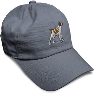 imageSoft Baseball Cap Brittany Spaniel Embroidery Dogs Brittany Spaniel Cotton Grouse Dad Hats for Men ampamp WomenDark Grey Design Only