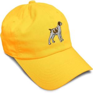 imageSoft Baseball Cap Brittany Spaniel Embroidery Dogs Brittany Spaniel Cotton Grouse Dad Hats for Men ampamp WomenGolden Yellow Design Only