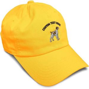 imageSoft Baseball Cap Brittany Spaniel Embroidery Dogs Brittany Spaniel Cotton Grouse Dad Hats for Men ampamp WomenGolden Yellow Personalized Text Here