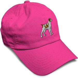 imageSoft Baseball Cap Brittany Spaniel Embroidery Dogs Brittany Spaniel Cotton Grouse Dad Hats for Men ampamp WomenHot Pink Design Only