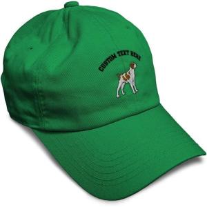 imageSoft Baseball Cap Brittany Spaniel Embroidery Dogs Brittany Spaniel Cotton Grouse Dad Hats for Men ampamp WomenKelly Green Personalized Text Here