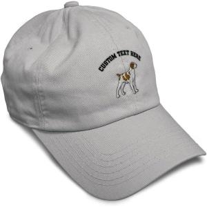 imageSoft Baseball Cap Brittany Spaniel Embroidery Dogs Brittany Spaniel Cotton Grouse Dad Hats for Men ampamp WomenLight Grey Personalized Text Here