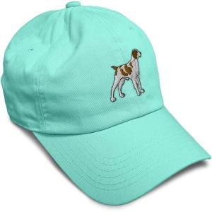 imageSoft Baseball Cap Brittany Spaniel Embroidery Dogs Brittany Spaniel Cotton Grouse Dad Hats for Men ampamp WomenMint Design Only