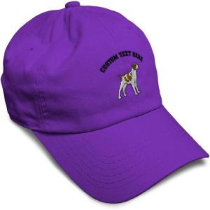 imageSoft Baseball Cap Brittany Spaniel Embroidery Dogs Brittany Spaniel Cotton Grouse Dad Hats for Men ampamp WomenPurple Personalized Text Here
