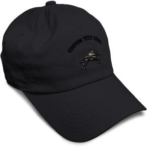 imageSoft Baseball Cap Jokey Horse Race Embroidery Farm and Domesticated Animals Cotton Dad Hats for Men ampamp WomenBlack Personalized Text Here