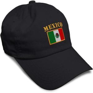 imageSoft Baseball Cap Mexico Flag Embroidery Flags World Cup Soccer Cotton Embroidered Dad Hats for Men ampamp WomenBlack Design Only
