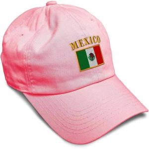 imageSoft Baseball Cap Mexico Flag Embroidery Flags World Cup Soccer Cotton Embroidered Dad Hats for Men ampamp WomenCoral Design Only