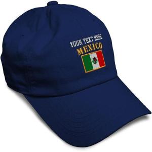 imageSoft Baseball Cap Mexico Flag Embroidery Flags World Cup Soccer Cotton Embroidered Dad Hats for Men ampamp WomenNavy Personalized Text Here